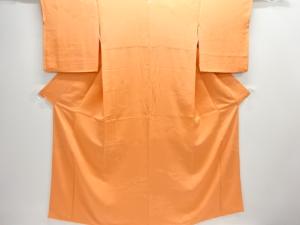 風景模様織り出し一つ紋色無地着物